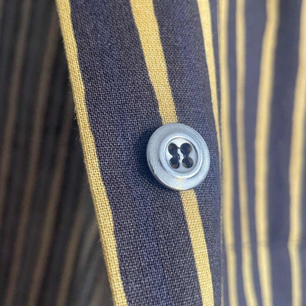 Vintage Marimekko Black and Yellow Striped Shirt - Picture 4 of 8